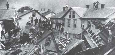 Destruction in Johnstown, PA