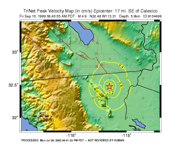 Peak Ground Velocity Image