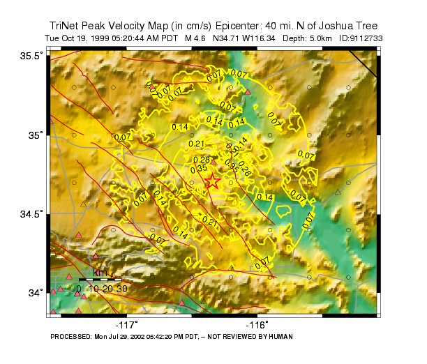 Peak Ground Velocity Image