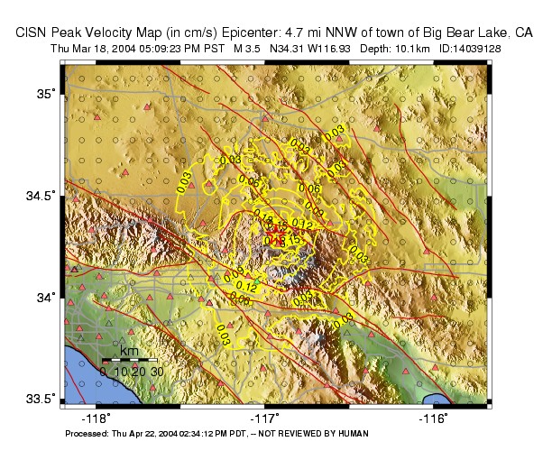 Peak Ground Velocity Image