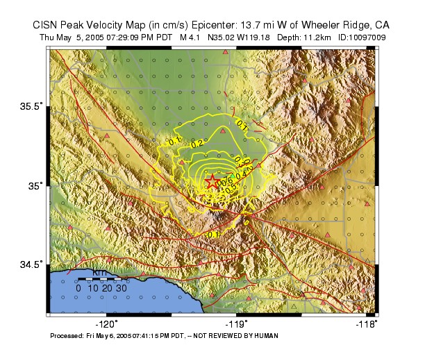 Peak Ground Velocity Image