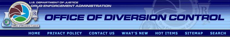 DEA Diversion Control Program Logo and Banner