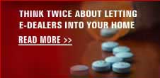 Image: Pills. Caption: Think twice about letting e-dealers into your home. Read more.