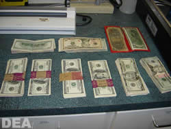cash on the counter