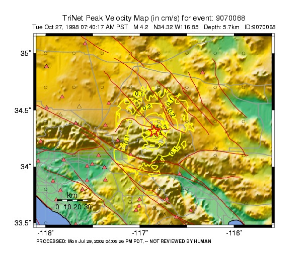 Peak Ground Velocity Image