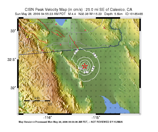 Peak Ground Velocity Image