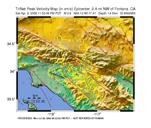 Peak Ground Velocity Image