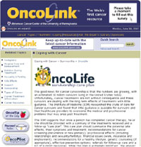 OncoLink home page