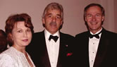 photo - Administrator Hutchinson, his wife, and actor Dennis Farina