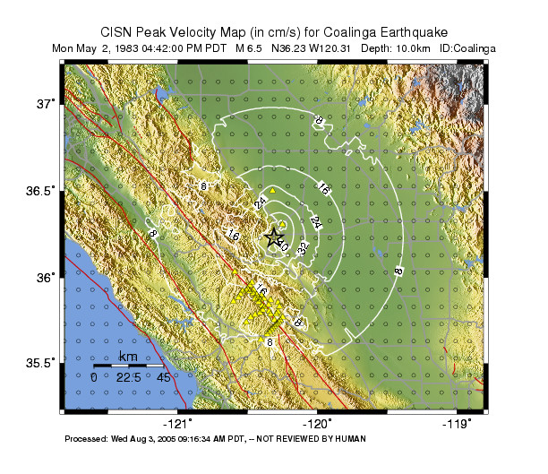 Peak Ground Velocity Image