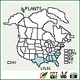 Distribution of Lythrum lineare L.. . Image Available. 