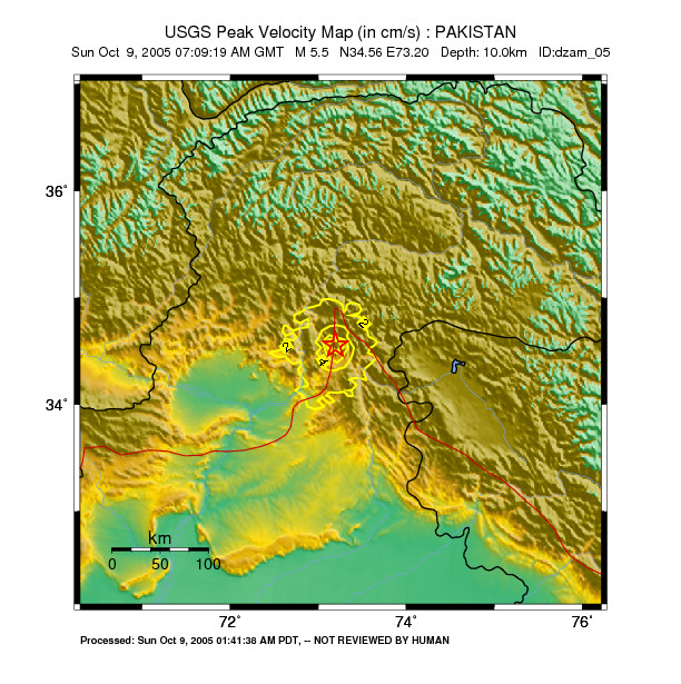 Peak Ground Velocity Image