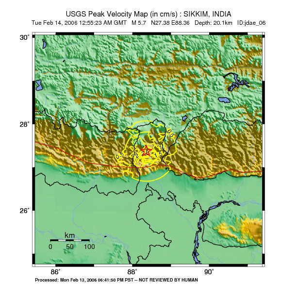 Peak Ground Velocity Image