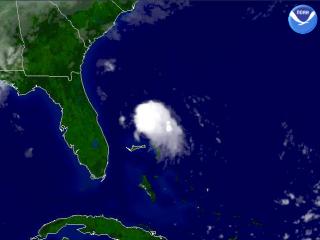 Tropical Depression Kyle regional imagery, 2002.10.10 at 1215Z. Centerpoint Latitude: 28:05:11N Longitude: 77:24:49W. 
