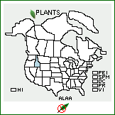 Distribution of Allium aaseae Ownbey. . 