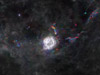 remnant of a star that exploded and its surrounding light echoes