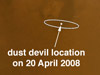 area where dust devils detected