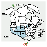Distribution of Cirsium ochrocentrum A. Gray ssp. ochrocentrum. . 