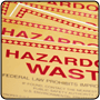 Photograph of hazardous wastes warning signs