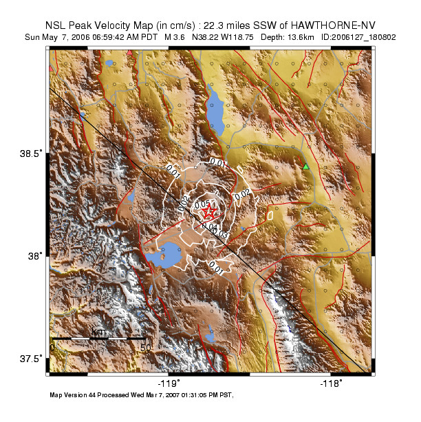 Peak Ground Velocity Image