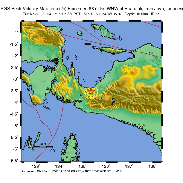 Peak Ground Velocity Image