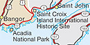 Saint Croix Island on small map.