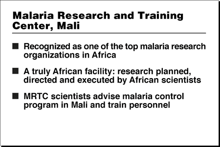 Malaria Research and Training Center, Mali