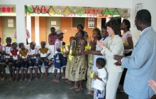 U.S. Secretary of Labor Elaine L. Chao visiting the Terre de Hommes Center for Trafficked Children in Cotonou, Benin, to announce Department of Labor educational programs to rehabilitate trafficked children. (Photo/Sean P. Redmond)
