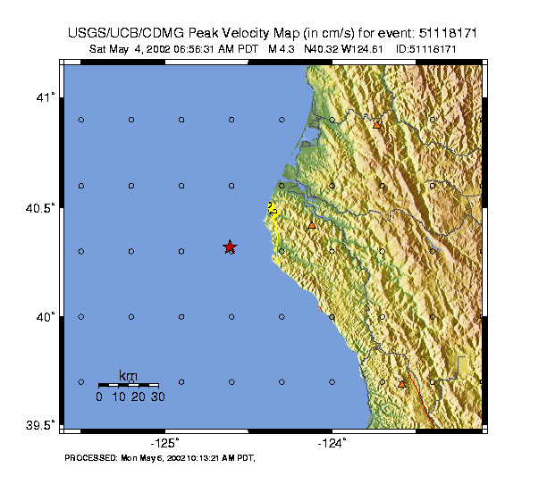 Peak Ground Velocity Image