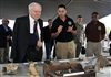 Defense Secretary Robert M. Gates tours the Joint POW/MIA Accounting Command while on Hickam AFB, Hawaii, Thursday, Feb. 21, 2008.  