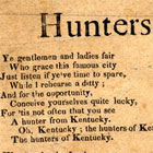 a slice of poem "Hunters of Kentucky"
