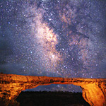 The Milky Way as seen from Owachomo Bridge (photo by Wally Pacholka/www.AstroPics.com).