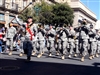 Army Staff Sgt. Jeff Lange, drum major for the 62nd Army Band, leads his soldiers during a Welcome Home Heroes Parade in El Paso, Texas, Feb. 27, 2008. The parade honored troops from 1st Infantry Division's 4th Brigade Combat Team, and the 11th Air Defense Artillery Brigade’s 3rd Battalion, 43rd Air Defense Artillery, recently returned from deployments in Iraq and the Middle East. 