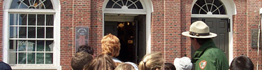 Ranger in front of Faneuil Hall