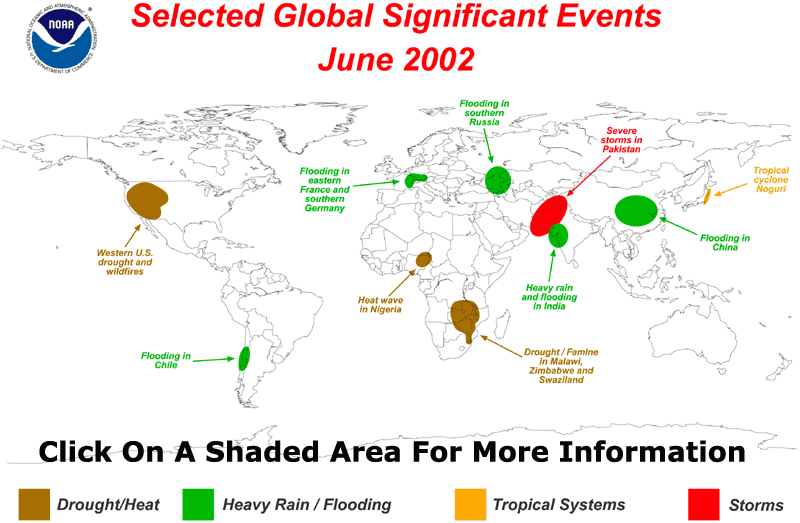 Map of Selected Global Significant Events during June 2002 