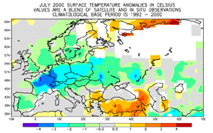 European Temperature Anomalies