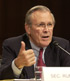 Defense Secretary Donald H. Rumsfeld answers questions from the Senate Armed Services Committee on Sept. 23, 2004. Rumsfeld was at the Hart Senate Office Building in Washington, D.C., to give testimony on the Global Posture Review of United States military forces. Defense Dept. photo by U.S. Air Force Master Sgt. James M. Bowman