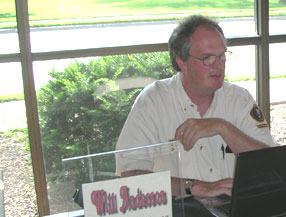 Writer Will Anderson at work in the Visitor Center.