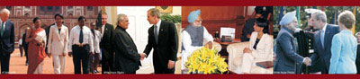 Fact sheet banner with U.S. and Indian officials.