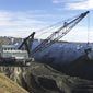 Coal mining activities in the Powder River Basin, Wyoming.