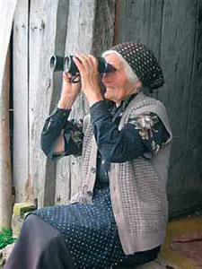 A woman from Andrijevica enjoys the scenery