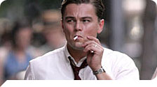 Leonardo DiCaprio smoking in a movie