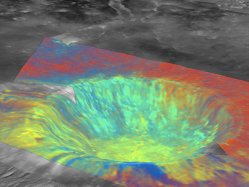Aristarchus crater ultraviolet color image