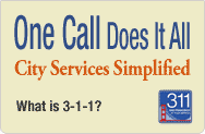 One Call Does It All City Services Simplified What is 3-1-1?