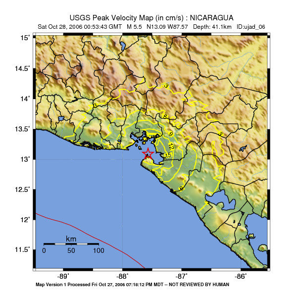 Peak Ground Velocity Image