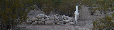 The grave of Juan de Leon is located a short distance off the Old Ore Road