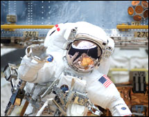 Astronaut James H. Newman during STS-109 EVA