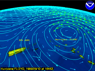 Hurricane FLOYD, 1999/09/10 at 1545Z.

