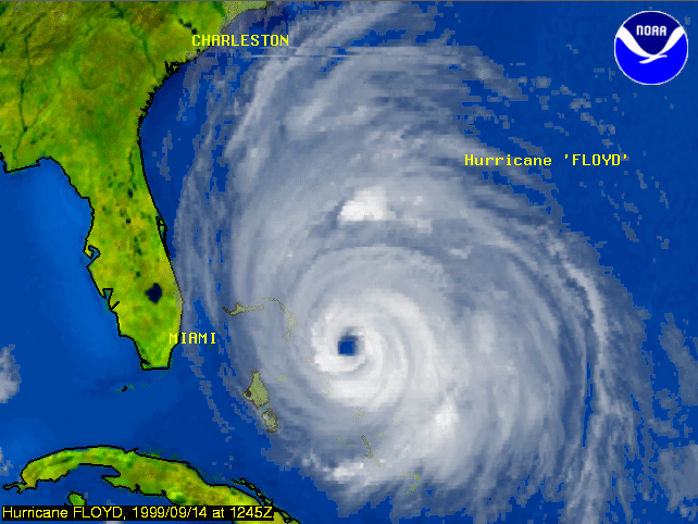 Hurricane FLOYD, 1999/09/14 at 1245Z.

