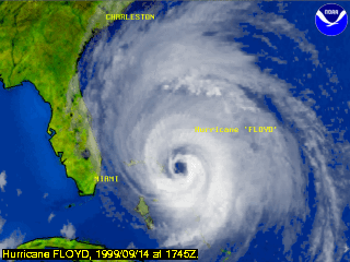 Hurricane FLOYD, 1999/09/14 at 1745Z.

